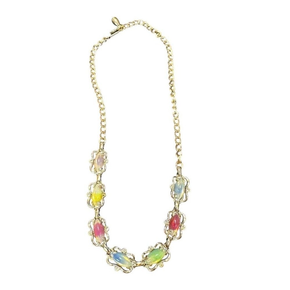 VTG‎ Sarah Coventry Pastel Cabochon Necklace